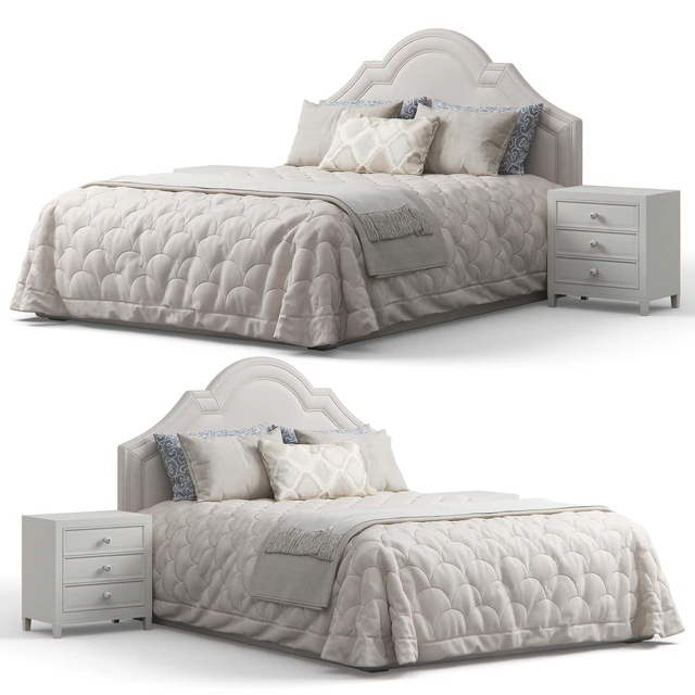 Queen Madison Crown Headboard Bed — Скачать