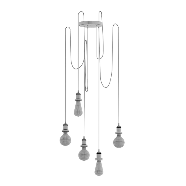 Brooklyn 5 Wire Chandelier by INDUSTVILLE — Descargar