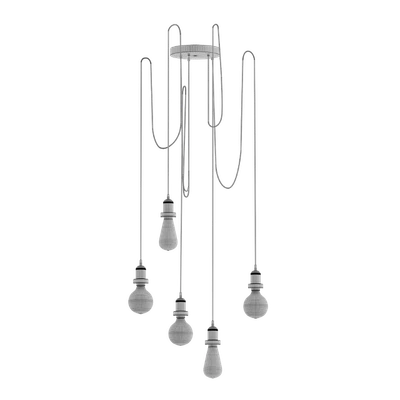 Brooklyn 5 Wire Chandelier by INDUSTVILLE — Ver 2