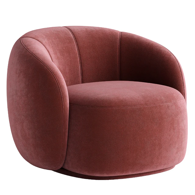 Curved Lounge Chair - Merlot — Descargar
