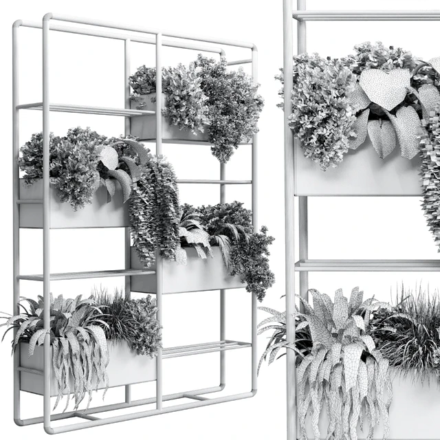 stand plant box - collection Indoor plant 254 metal vase pot fern grass — Скачать