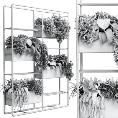 stand plant box - collection Indoor plant 254 metal vase pot fern grass — Вид 5