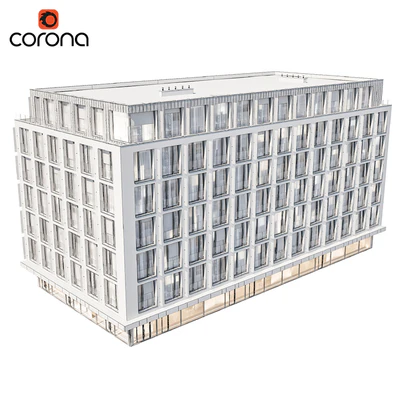 Modern residential building 05 | night — Ver 4