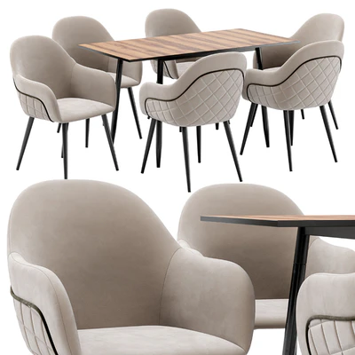 Novel dining chair and Enlay table — View 1