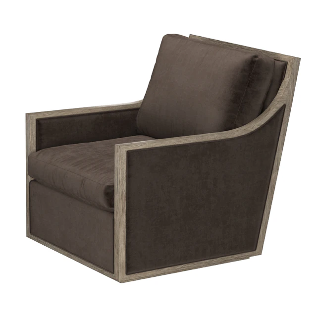 FRENCH CONTEMPORARY SLOPE ARM SWIVEL CHAIR — Descargar