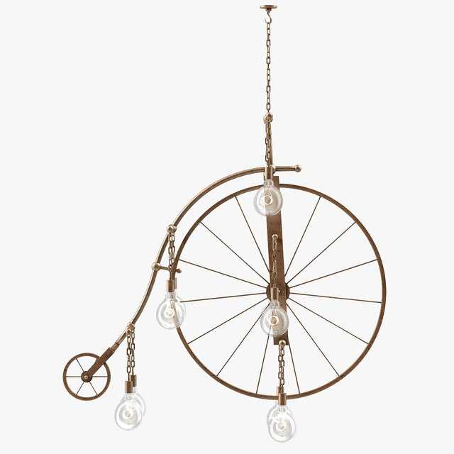 1stdibs Large Brass Bicycle Chandelier — Descargar