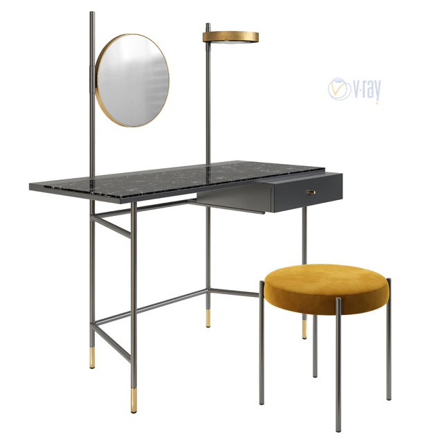 Туалетный Стол Bontempi, Vanity.  Пуф Puffoso. Verpan Stool Series 430 — Скачать