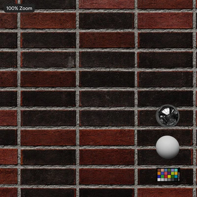 smooth stack bond brick texture red and black — Вид 4