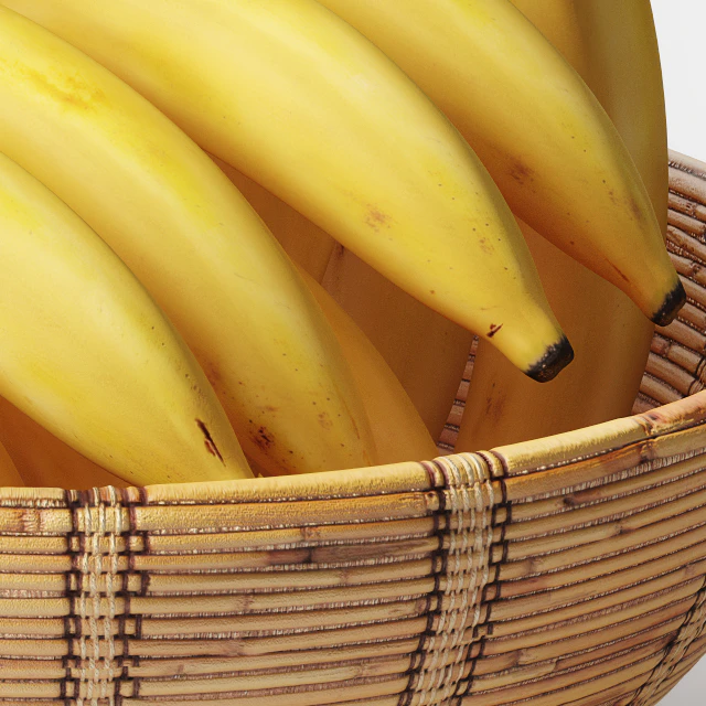 Bananas in basket — Скачать