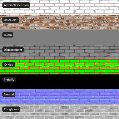 whitewashed reclaimed running bond brick wall texture — View 4