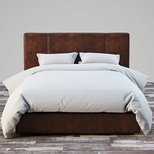 RH leather platform bed — Descargar