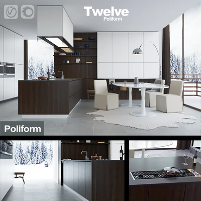 Kitchen Poliform Varenna Twelve (vray + corona) — Ver 1