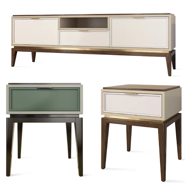 Комод  и тумба прикроватная Вермонт Wooden Kors. Nightstand, tv stand — Скачать