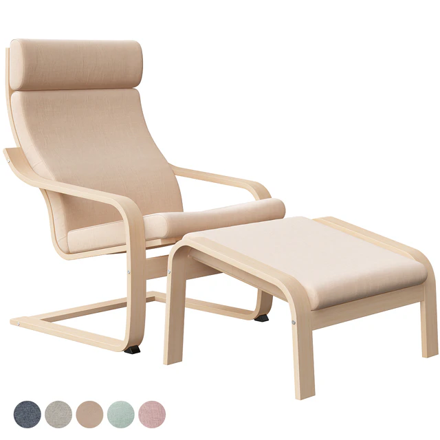 Poäng Chair with Stool Ikea — Descargar