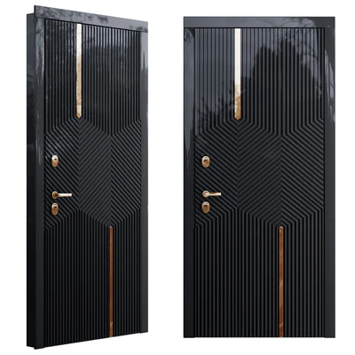 Art deco black front door — Ver 1