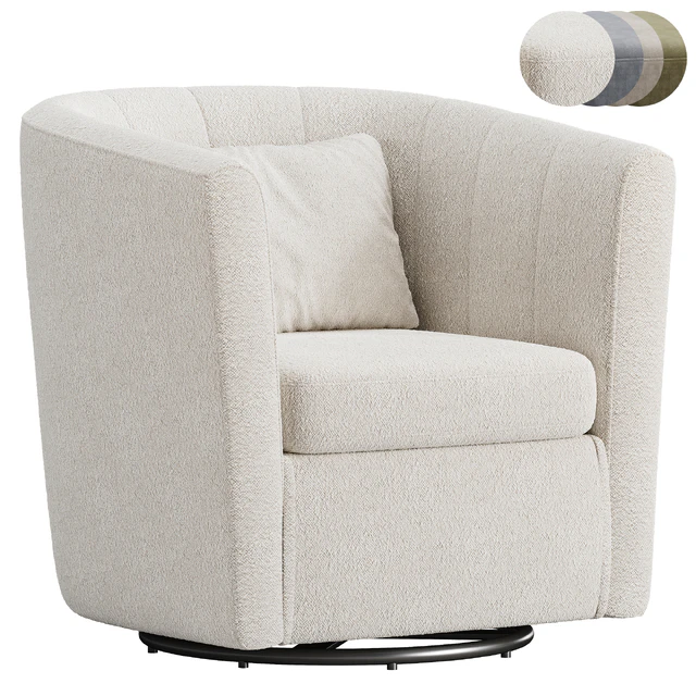 Ashworth Upholstered Swivel Barrel Chair — Descargar