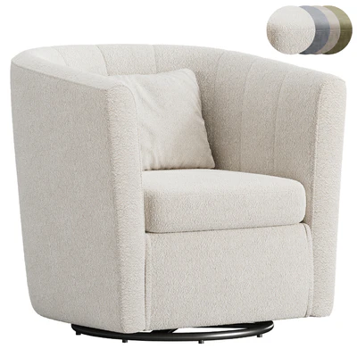 Ashworth Upholstered Swivel Barrel Chair — Ver 6