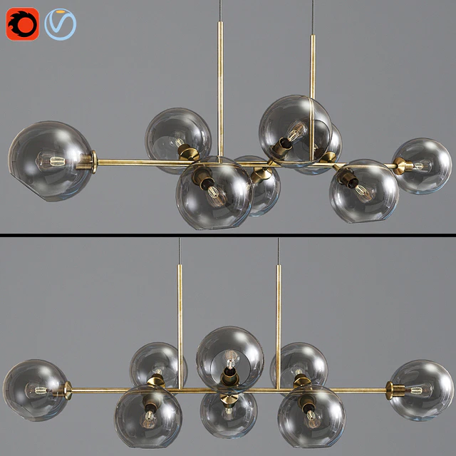 Lighting Staggered Glass Chandelier — Descargar