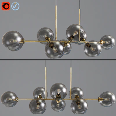Lighting Staggered Glass Chandelier — Ver 1