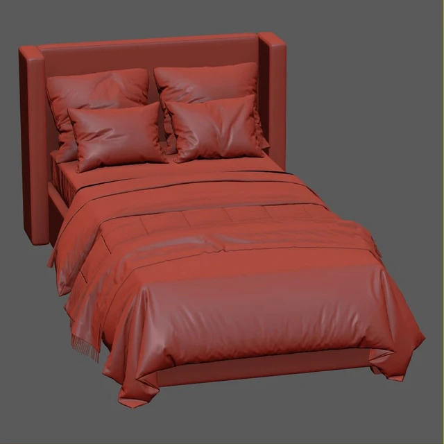 Bed Elliot Shelter Upholstered Headboard 2 — Descargar