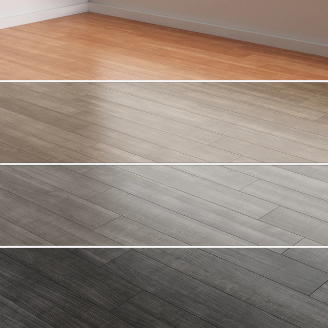 Oak Flooring 4 цвета 5 видов укладки 09 — Скачать