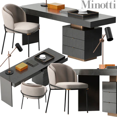 Minotti Carson desk set — Ver 1