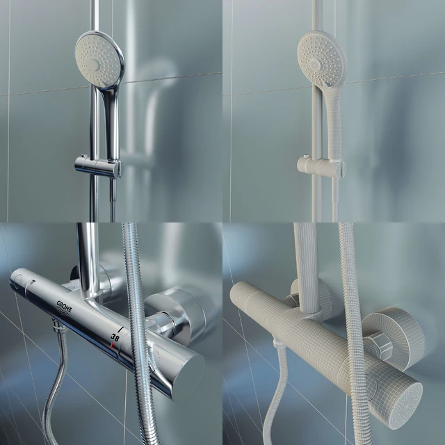 GROHE Euphoria XXL System 210 Душевая система с термостатом для настенного монтажа — Скачать