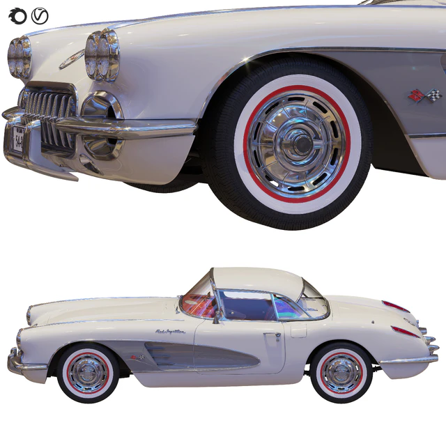 Chevrolet Сorvette Coupe 1960 с крышей — Скачать