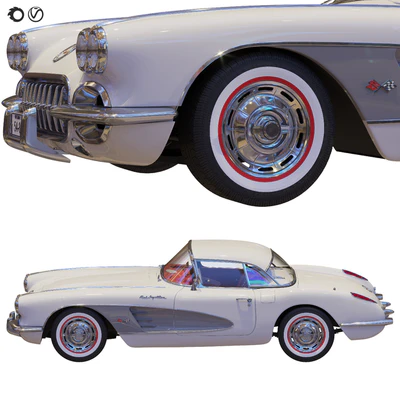 Chevrolet Сorvette Coupe 1960 с крышей — Вид 3