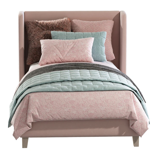 Кровать Angela Upholstered Low Profile Standard Bed — Скачать