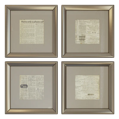 10 frames with newspaper clippings. Set 01. — View 1