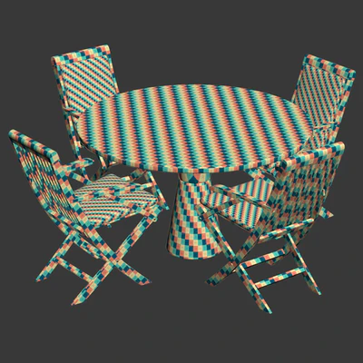 Alesso outdoor furniture set v02 / Набор деревянной мебели — Вид 4