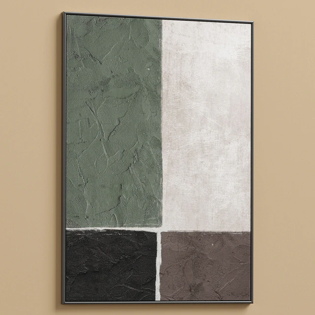 Mid-Century Plaster Textured Wall Art C-597 — Descargar