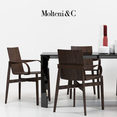 Molteni Who Chair and Diamond Table — Вид 2