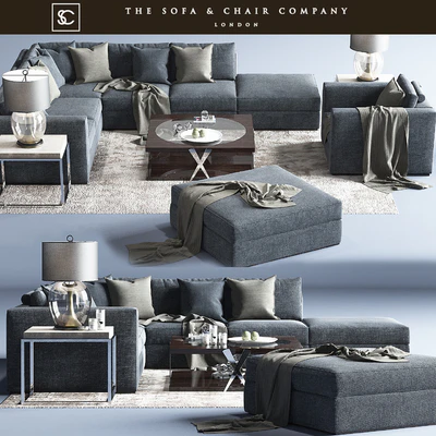 Braque Large Sofa Concave Brass Horizon Square Carpet The sofa and chair company — Вид 1