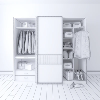 Wardrobe Sevilla with internal content — Ver 3