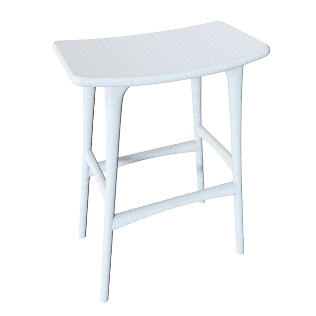 Oak Osso black bar stool (ETHNICRAFT) — Скачать