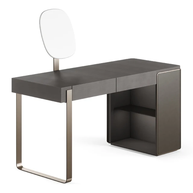 Fendi Icon Lady Desk with Mirror ( Charcoal Fiddleback Sycamore ) — Скачать