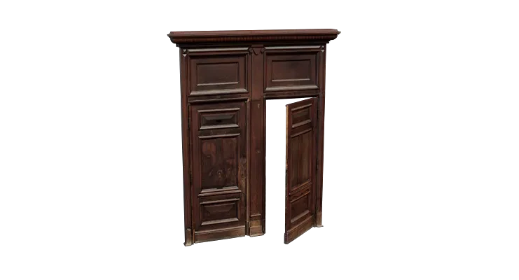 historic palace interior double door wood 002 — Скачать