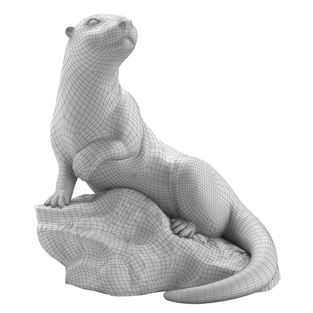 Garden sculpture Otter — Descargar