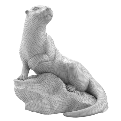 Garden sculpture Otter — Ver 4