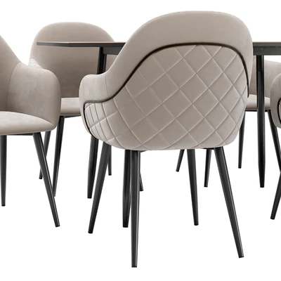 Novel dining chair and Enlay table — View 3