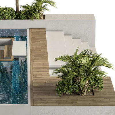 Backyard and Landscape Furniture with Pool 02 — Вид 4