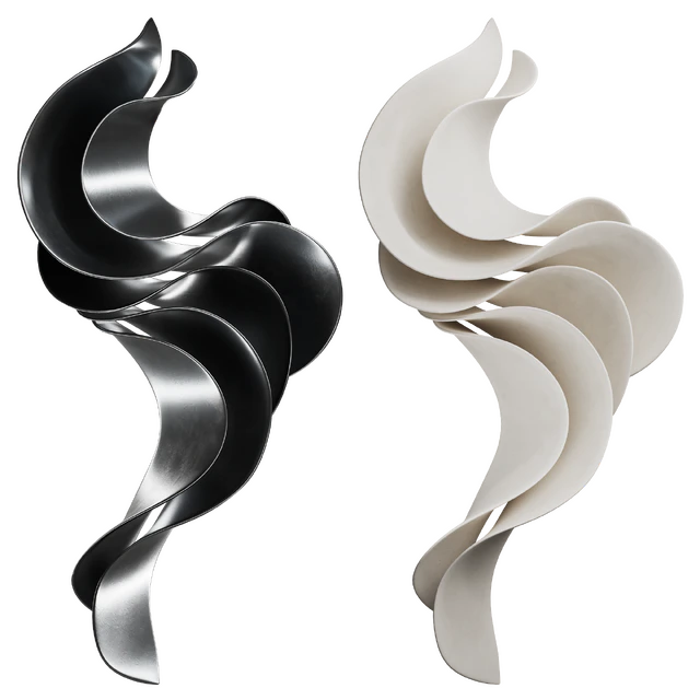 Wall sculpture Abstract Wave Vasso Fragkou 06 — Descargar