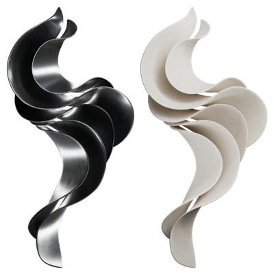 Wall sculpture Abstract Wave Vasso Fragkou 06 — Ver 2