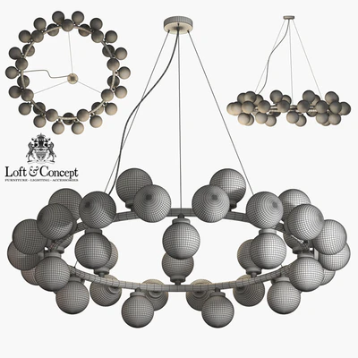 Chandelier Milk Bubble Round Chandelier — Ver 2