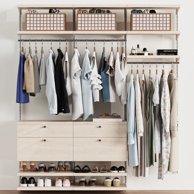 Wardrobe, wall module, dresses, clothes 2 — Descargar