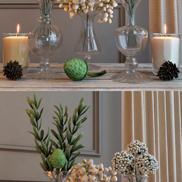 Set with green branches — Descargar