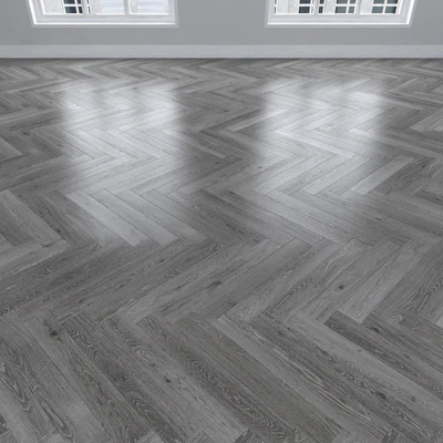 Parquet Oak gray, 3 types: herringbone, linear, chevron. — Ver 3