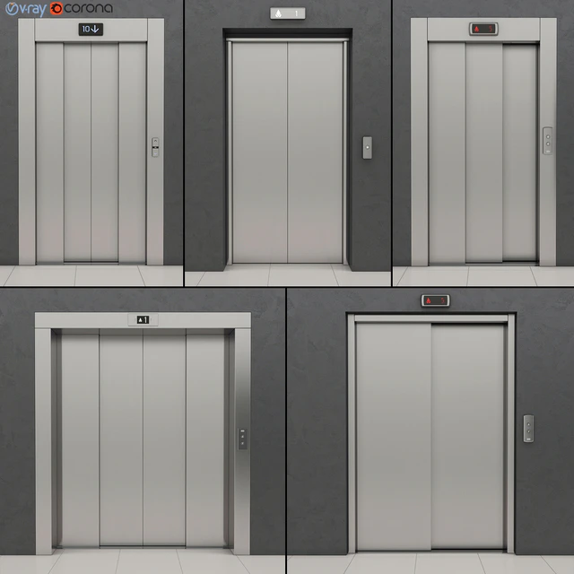 Set of doors for elevators Kone — Descargar